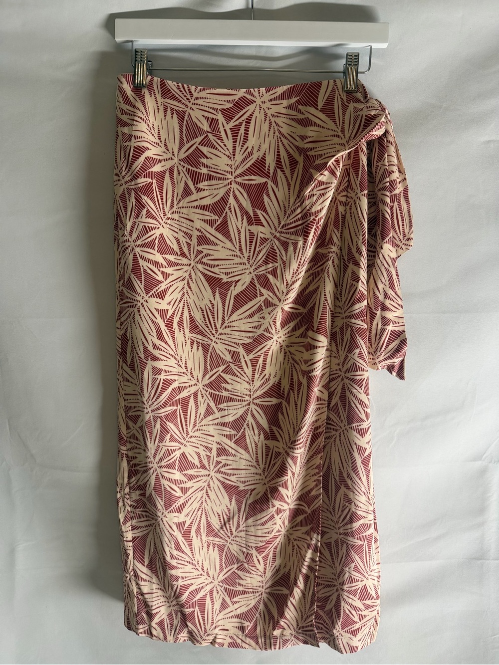 Printed Wrap Midi Skirt Anthropologie